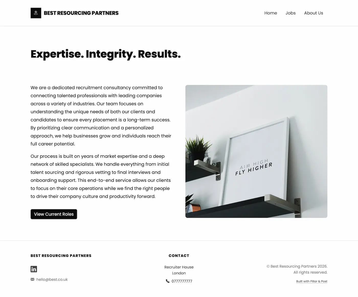 The Bold about page preview